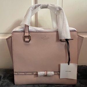 Kate Spade New York Laurel Way Jeweled Leather Tote Warm Vellum. *Brand New*